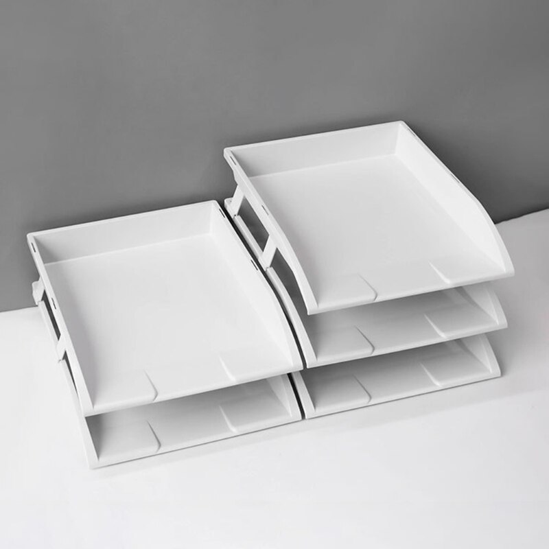2/3 Tier Stackable Desktop Document Rack Letter Tray Organizer File Magazine Storage Holder Office Supplies