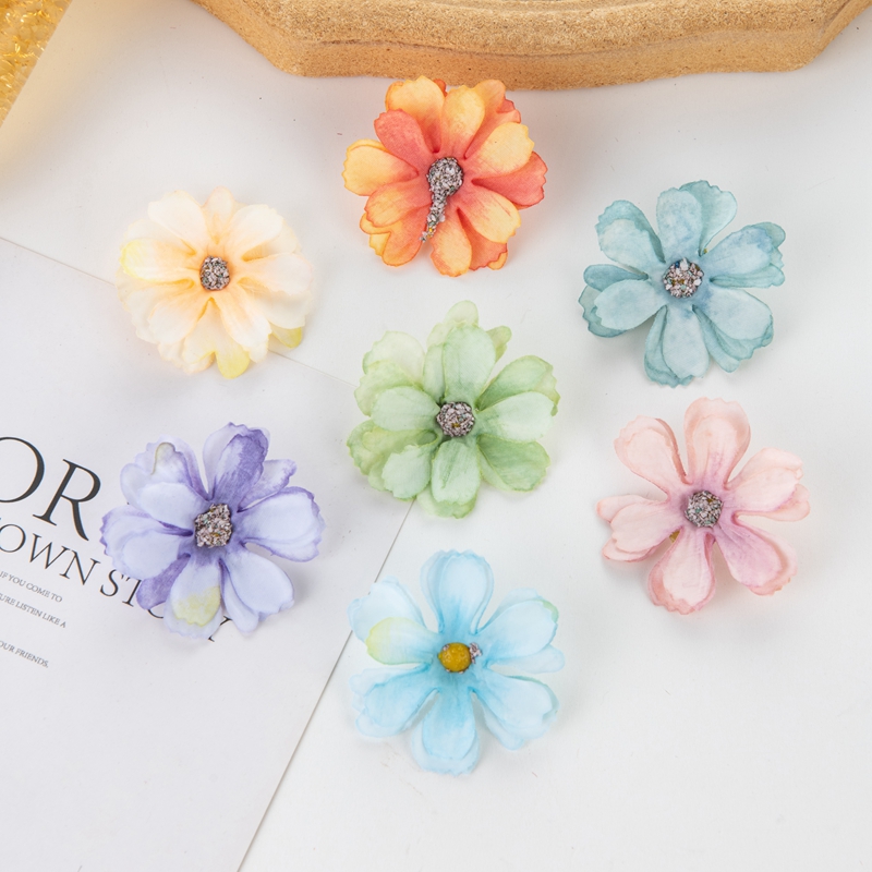 50 stuks kunstbloemen goedkope diy slinger snoepdoos scrapbooking kerstversiering voor thuis bruiloft boeket zijde anjer