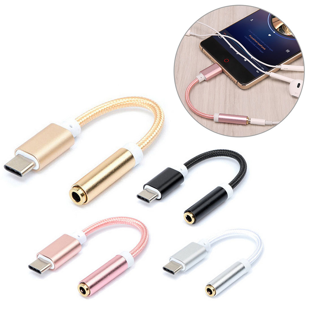 USB Type C to 3.5mm Female Earphone Adapter Converter Jack AUX Cable Headphone Adapter 3.5 Audio Cable for iPhone 15 Pro Xiaomi