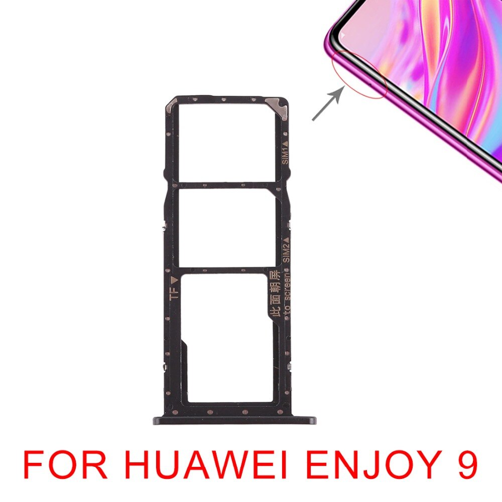 3 color for Huawei 2 x SIM Card Tray/Micro SD Card Tray for Huawei Honor 8X Max/Enjoy 9/Mate 20 Replacement repair parts