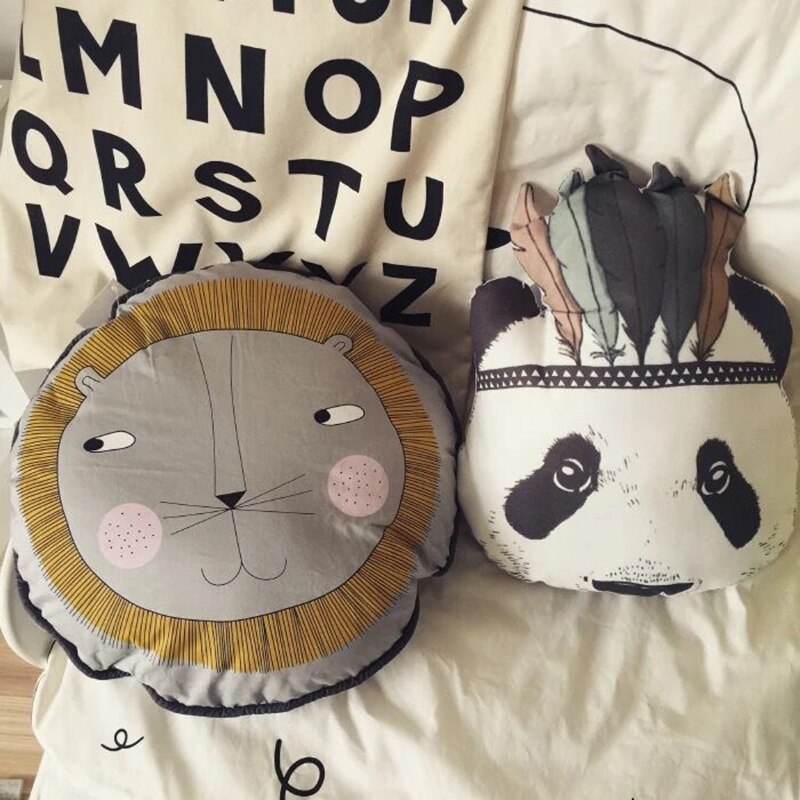 Baby koseleker pute barnerom seng sofa dekorative indisk panda dyreformede puter dukke barns beste