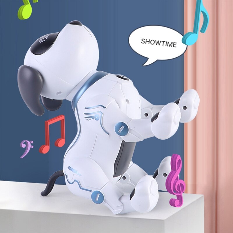 Remote Control Dog RC Robotic Stunt Puppy Dancing Programmable Smart Toy with Sound Interactive