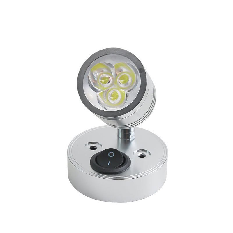 Lámpara de techo Flexible para caravana, barco casa rodante, interruptor de luz de lectura, 12V: white Warm White