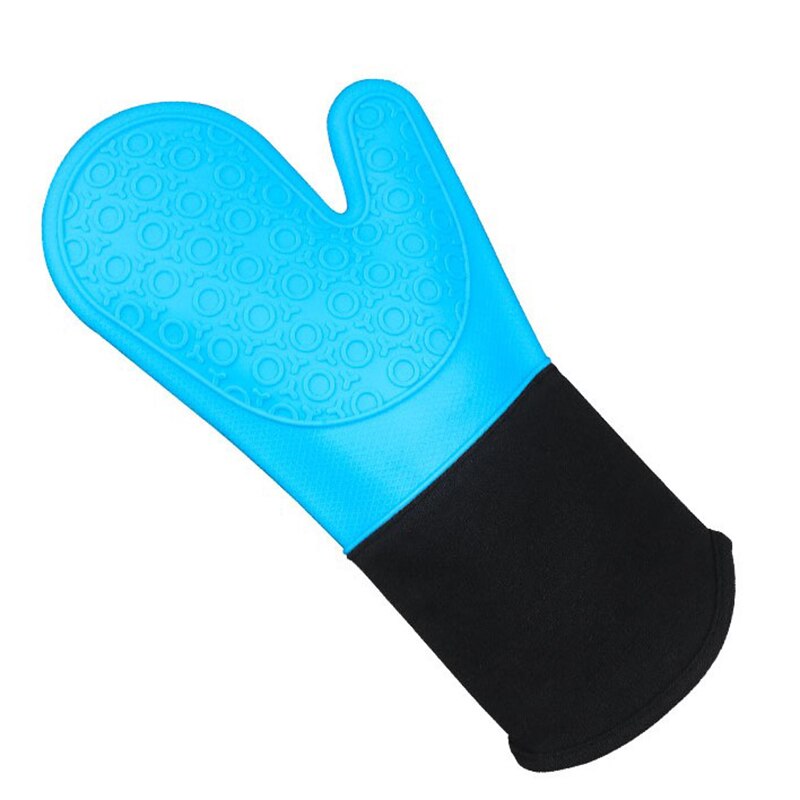 Huishoudelijke Non-Slip Siliconen Handschoenen Magnetron Warmte-isolatie Handschoenen Keuken Oven Anti-Brandwonden Beschermende Gear Keuken Gereedschap: Grijs
