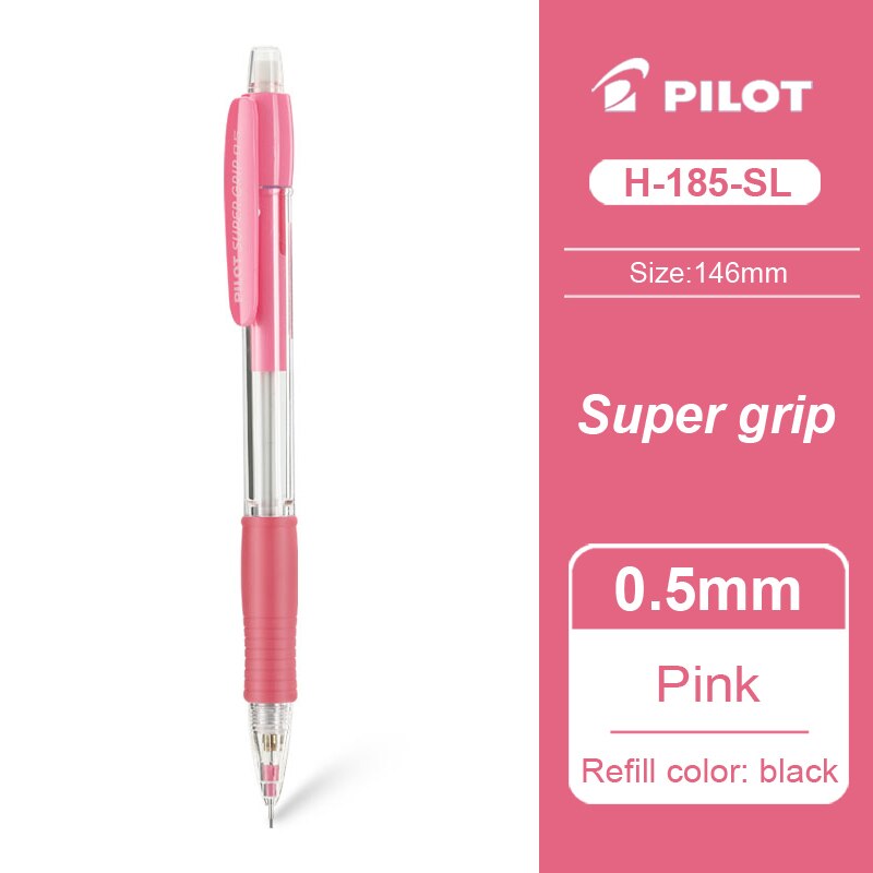3 stykker japan Pilot h -185- sl flerfarget mekanisk blyant 0.5 mm kontor- og skolepapirer skrivemateriell: Rosa