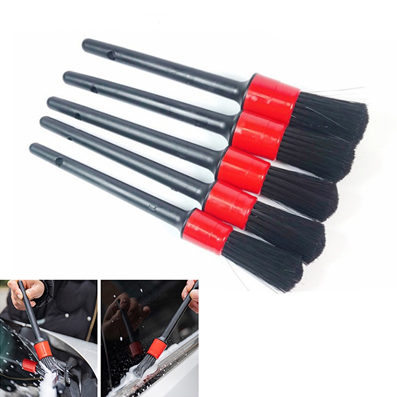 5Pcs/1Pcs Auto Detailing Cleaning Brush Set Car Cleaning Tool Kit Zachte Borstel Voor Interieur dashboard Velgen