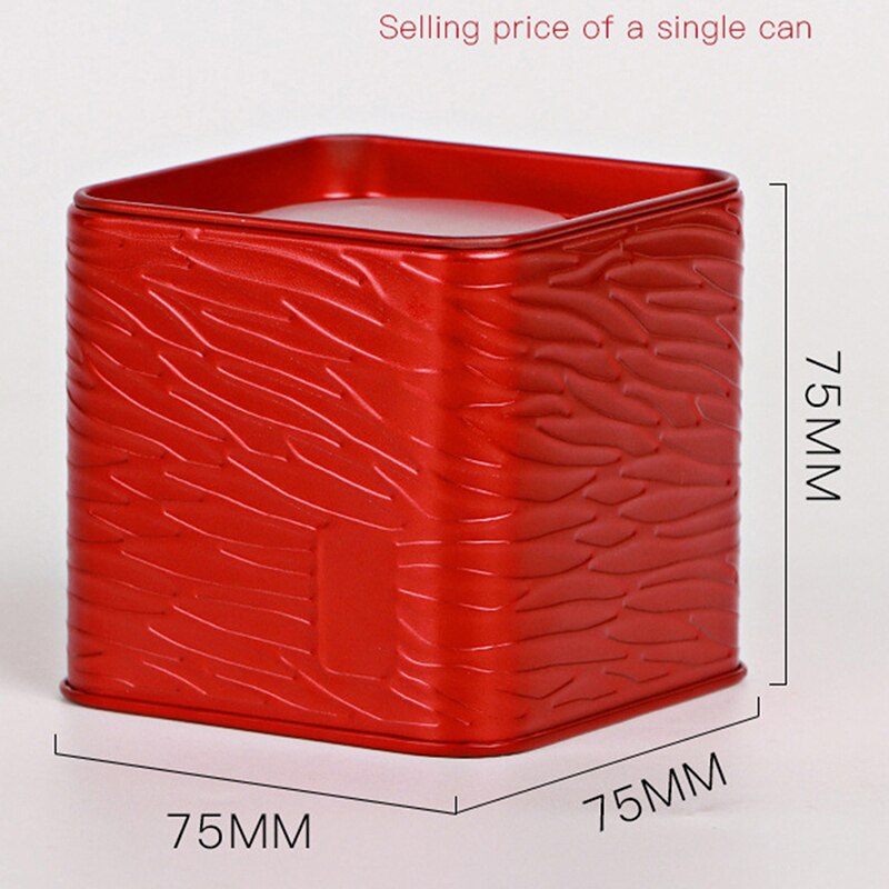 Portable Tea Cans Tin Cans Universal Small Tea Jar Tea Boxes Tea Leaves Container Tea Caddy Square Tea Canister: -N3