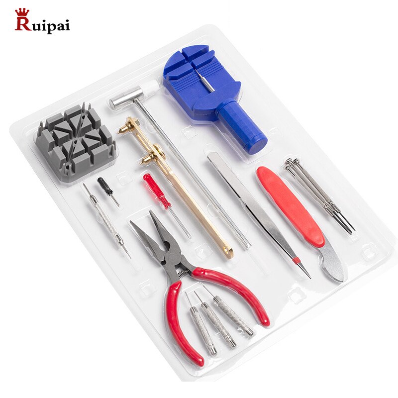 Uhrmacher Uhr Link Pin Remover Fall Opener Repair Tool Kit Set Opener Link Frühling Bar Remover Horlogemaker Gereedschap: 16pc