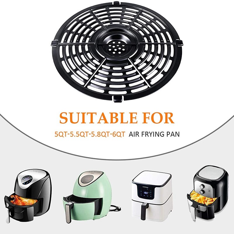 Air Fryer Accessories Grill Pan for Power Air Fryers, Steamer Rack, Crisper Plate, Air Fryer Replacement, Fry Pan
