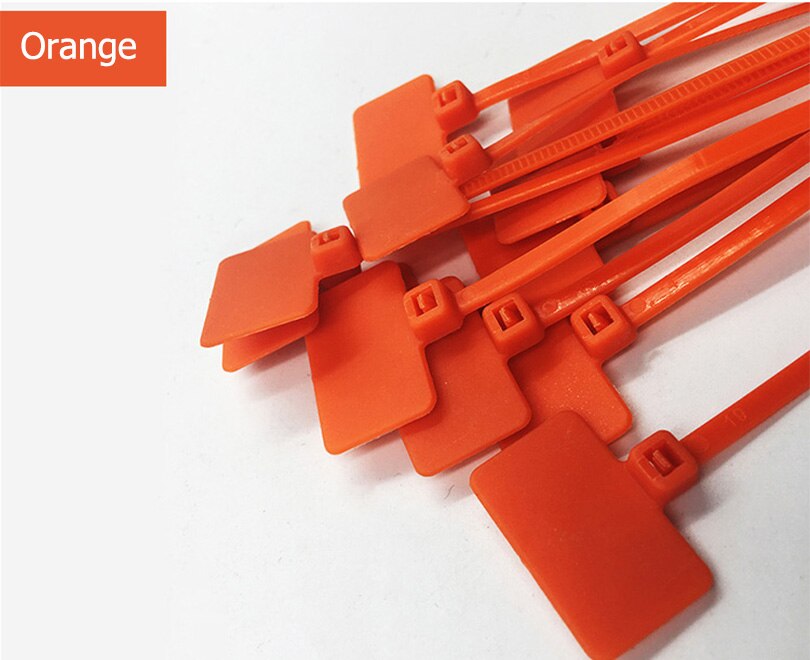 Plastic Tag Lus Kabel Tag Kabel Zelf Labels Nylon Mark: Orange