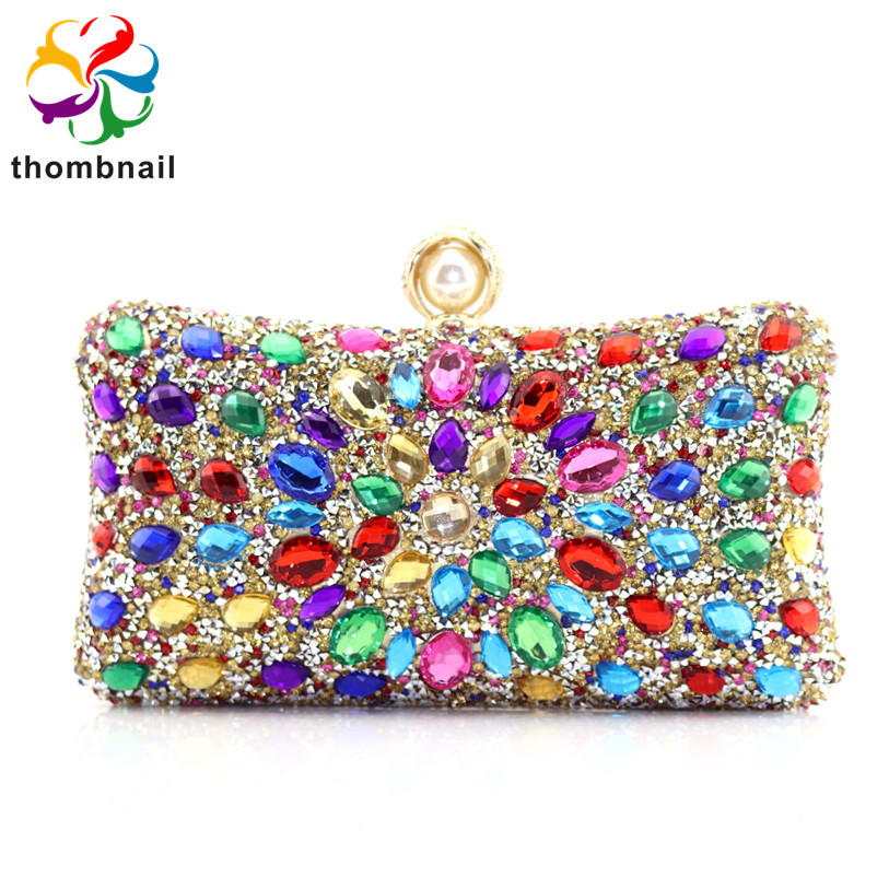 Gold Aluminum Women Small Envelope Clutch Chain Shoulder Bags Ladies Evening Crossbody Handbag and Purse