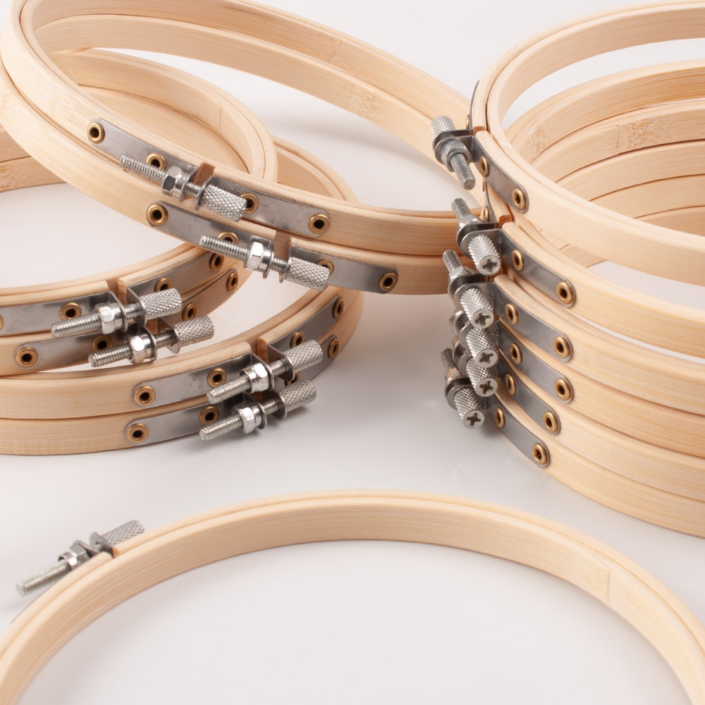 DIY Embroidery Hoop Tool Art Craft Cross Stitch Chinese Traditional Circle Round Bamboo Frame Sewing Tools Embroidery Hoops