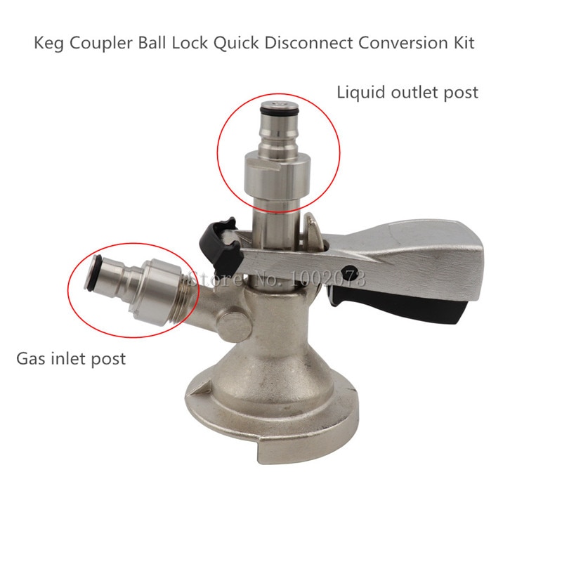 Carbonatatie Cap Ball Lock Post Conversie Kit, converteren naar Bal Lock Tapkop Adapter voor Homebrew EEN D S G Type Tapkop