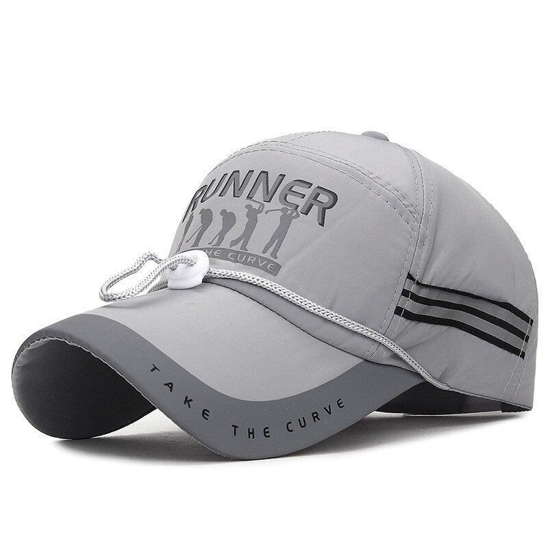 Baseball Cap Männer Frauen 100% Baumwolle Dicker Material Krempe Länger Keine reizung der Haut Plain Schwarz Sport Cool Einstellbar: Gray-C02