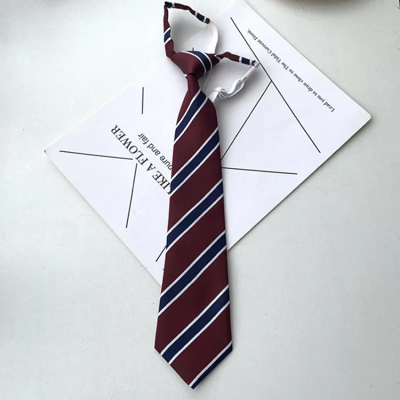 Corbata japonesa JK, accesorios de ropa femenina, pajarita decorativa para uniforme de estudiante, corbatas de rayas rojas de estilo universitario para niñas