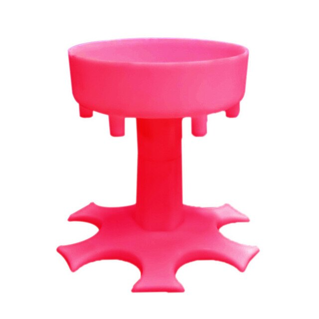 Transparent 6-cup automatic wine dispenser, liquor beer party pourer artifact, can meet the party bar party or drinking game: Pink