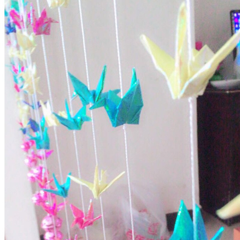 Guirlandes colorées en papier Origami, rideaux à oiseaux pliés, pour la saint-valentin, de mariage, réception pour bébé, 20 pièces: Default Title