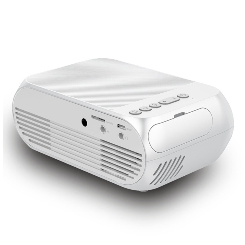 Yg320 vit mini bärbar ledd projektor usb hdmi hemmabioprojektor för mobiltelefon hemmabio för eu-kontakt