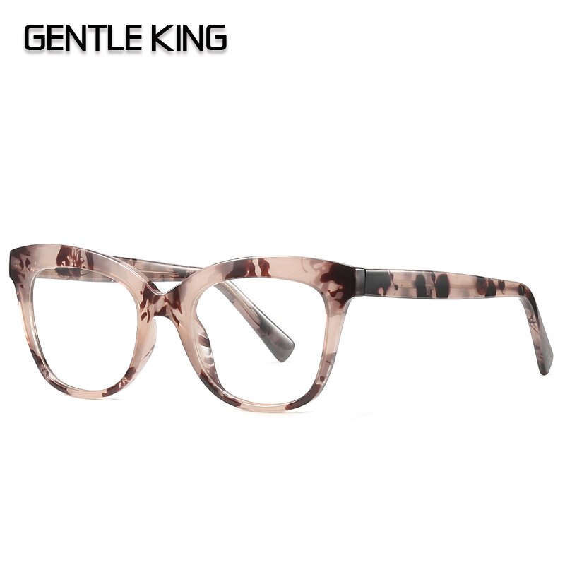 Montura de gafas suave KING Anti Blue Light, montura de gafas TR90 Spectascle Block Blue-ray, monturas de gafas para hombres y mujeres: C5 LEOPARD