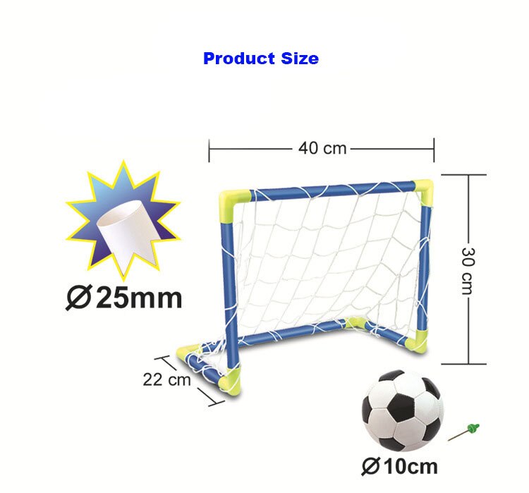 Kindervoetbal voetbaldoelpalen sporttraining wedstrijd kinderen voetbal speelset volledige grootte 30 x 40cm