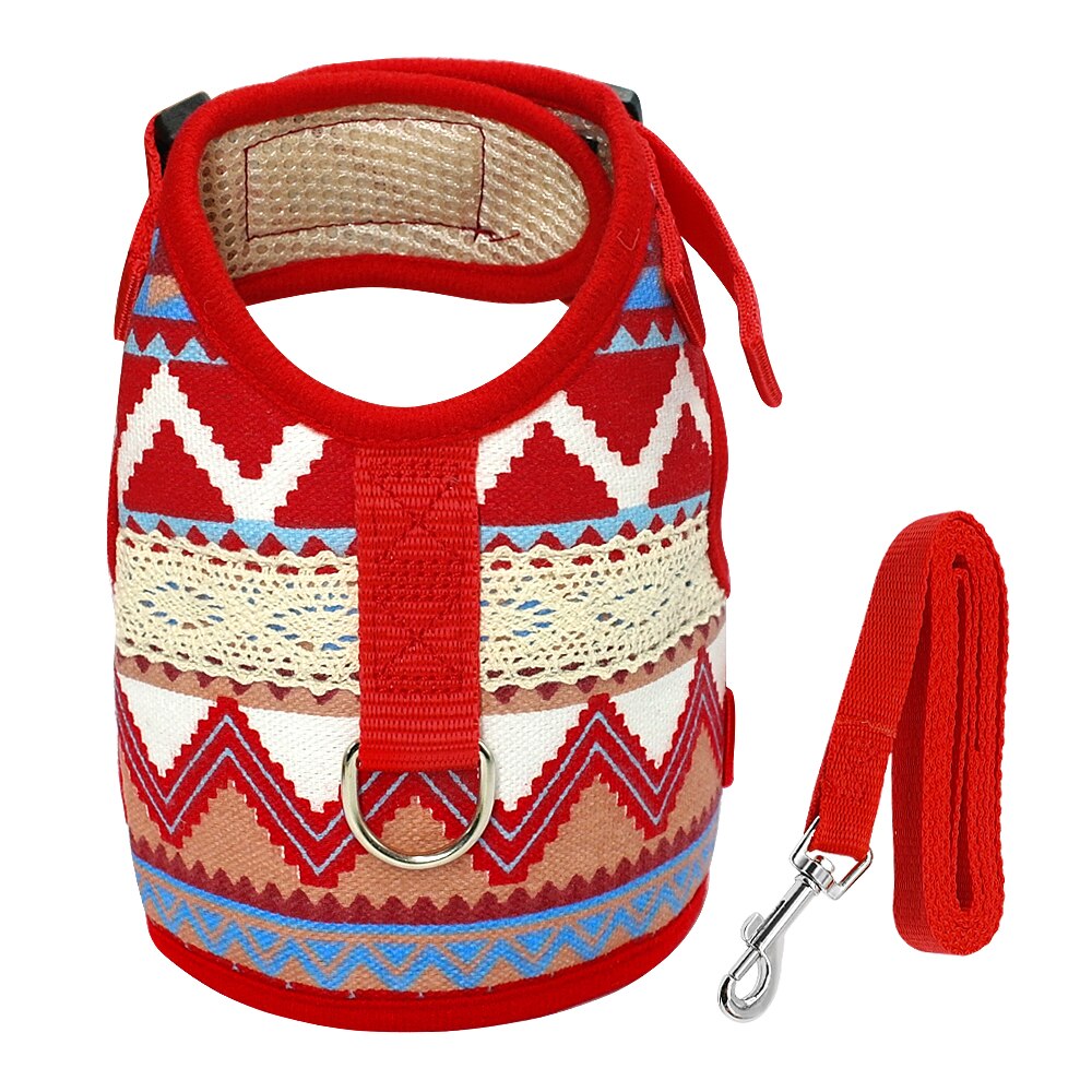 Adjustbale Harnas Hond Jassen Kleding Gewatteerde Vest Kat Kitten Harness en Leash voor Walking Escape Proof Voor Kleine Honden: Grijs / XL