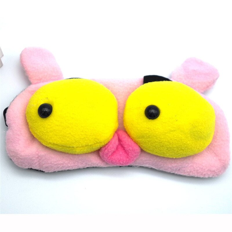 1 Pcs Cartoon Animals Shape Sleeping Eye Mask Soft Plush Travel Sleeping Blindfold Durable Eyepatch Travel Accessories