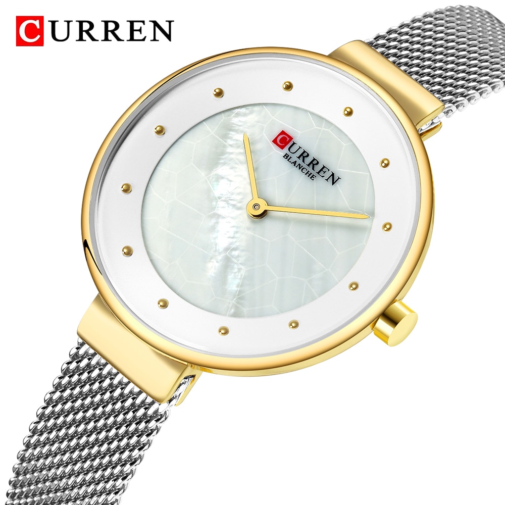 CURREN Luxe Dames Horloges Waterdicht Roestvrij Staal vrouwen Quartz Horloge Voor Vrouwen Genève Polshorloge Relogio Feminino