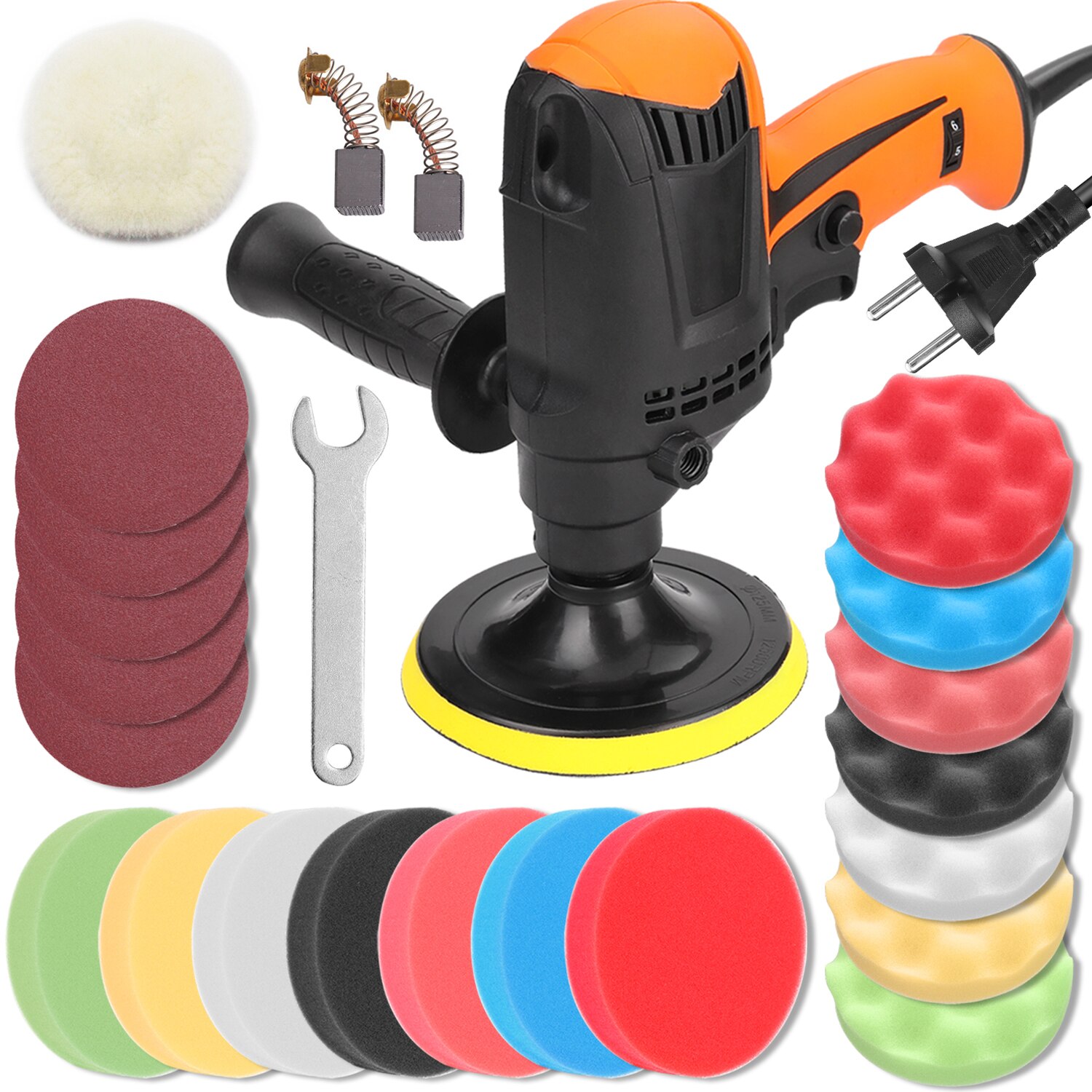 980W Car Polishing Machine Electric Car Polisher Six Gears Adjustable Speed Waxing Machine Automobile Furniture Polishing Tool: 980W US