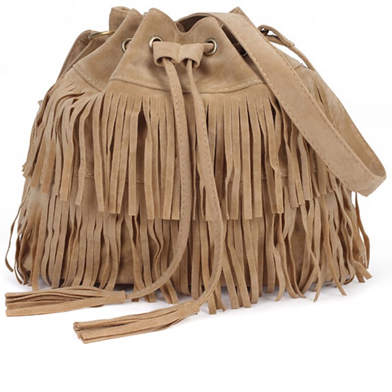 Retro Faux Suede Fringe Vrouwen Messenger Tassen Nieuw Handtas Kwastje Schouder Handtassen Crossbody Tas Bolsa Feminina