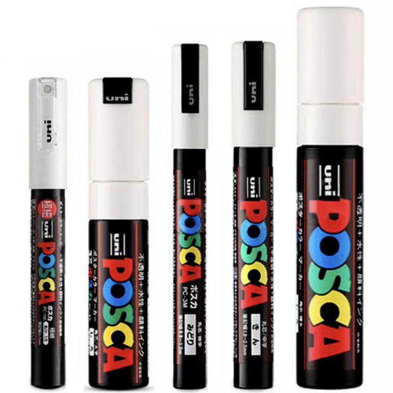 Uni Posca-rotuladores de arte, rotuladores de arte a base de agua, 5 uds., PC-1M/3M/5M/8K/17K