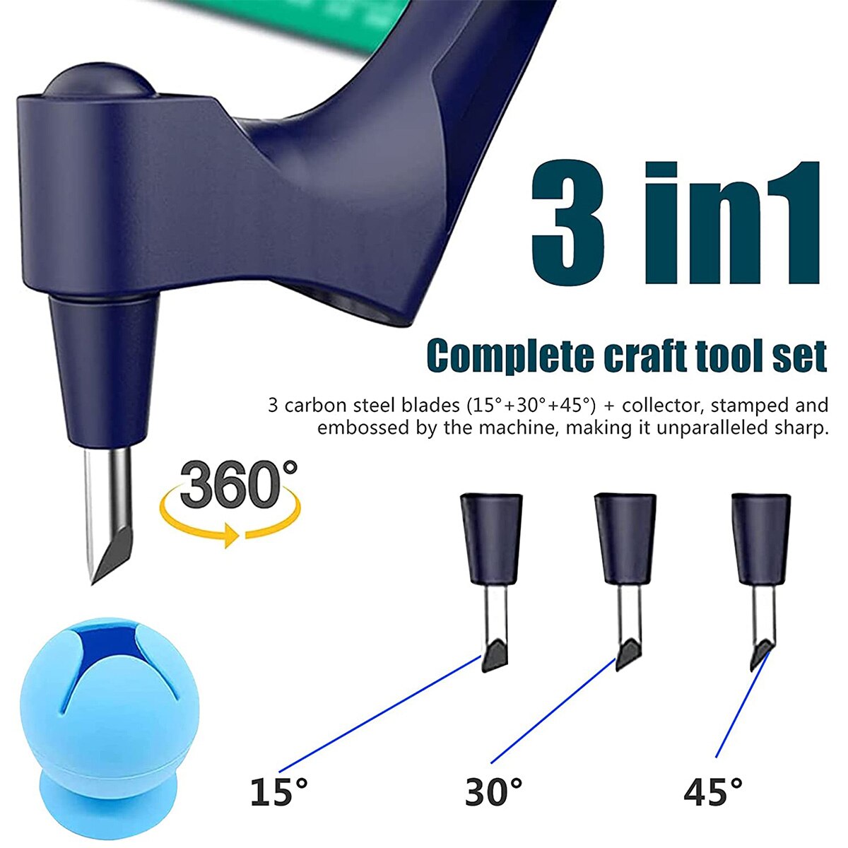 13Pcs DIY Art Craft Cutting Tool With 360Rotating 15/30/45Degree Blades Safety Scrapbook Stencil Cutter Craft Cutting Tools Kit