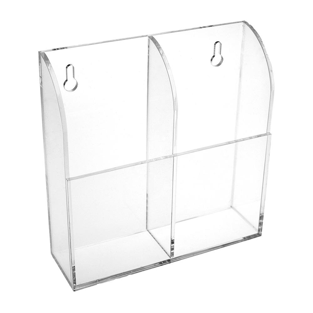 1/2/3 grille Transparent acrylique télécommande boîte de rangement hôtel montage mural support suspendu maquillage brosse papeterie média organisateur