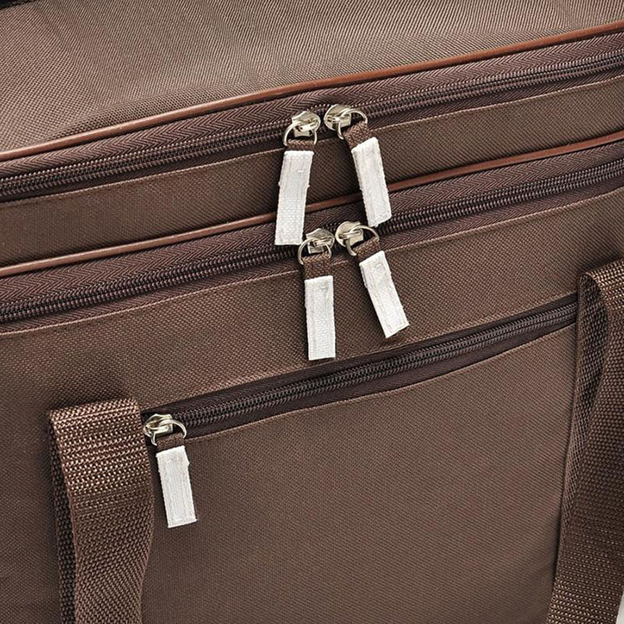 Cooler marrom de 2 camadas 19l com folha de alumínio, bolsa térmica de grande volume com isolamento térmico para piquenique