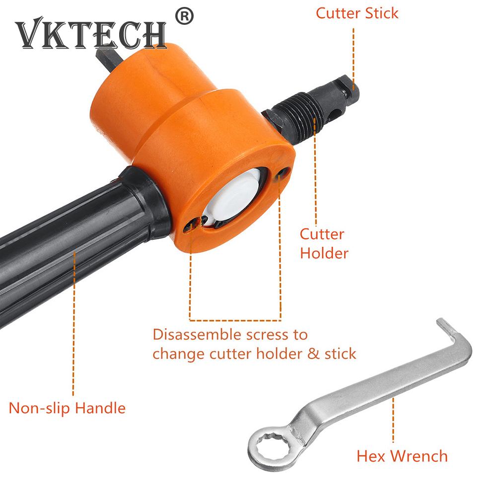 360 Degrees Cutting Head Rotation Electric Sheet Metal Nibbler Cutter w/Wrench for Household Metal Easily Handle Parts
