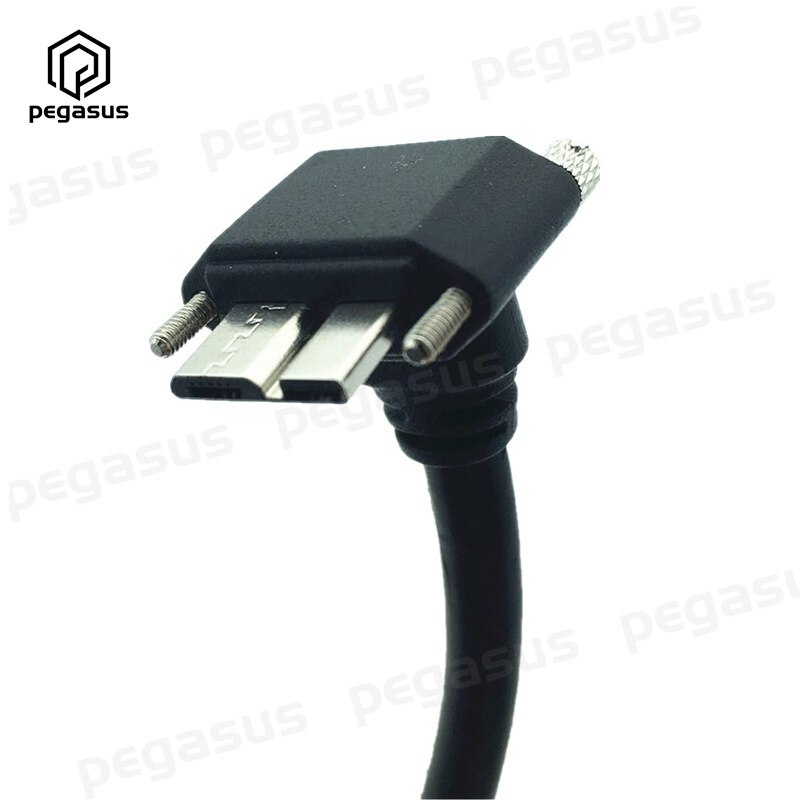 25cm USB 3.0 Micro B 90° UP Angle to USB3.0 A Male Down Angle Cable