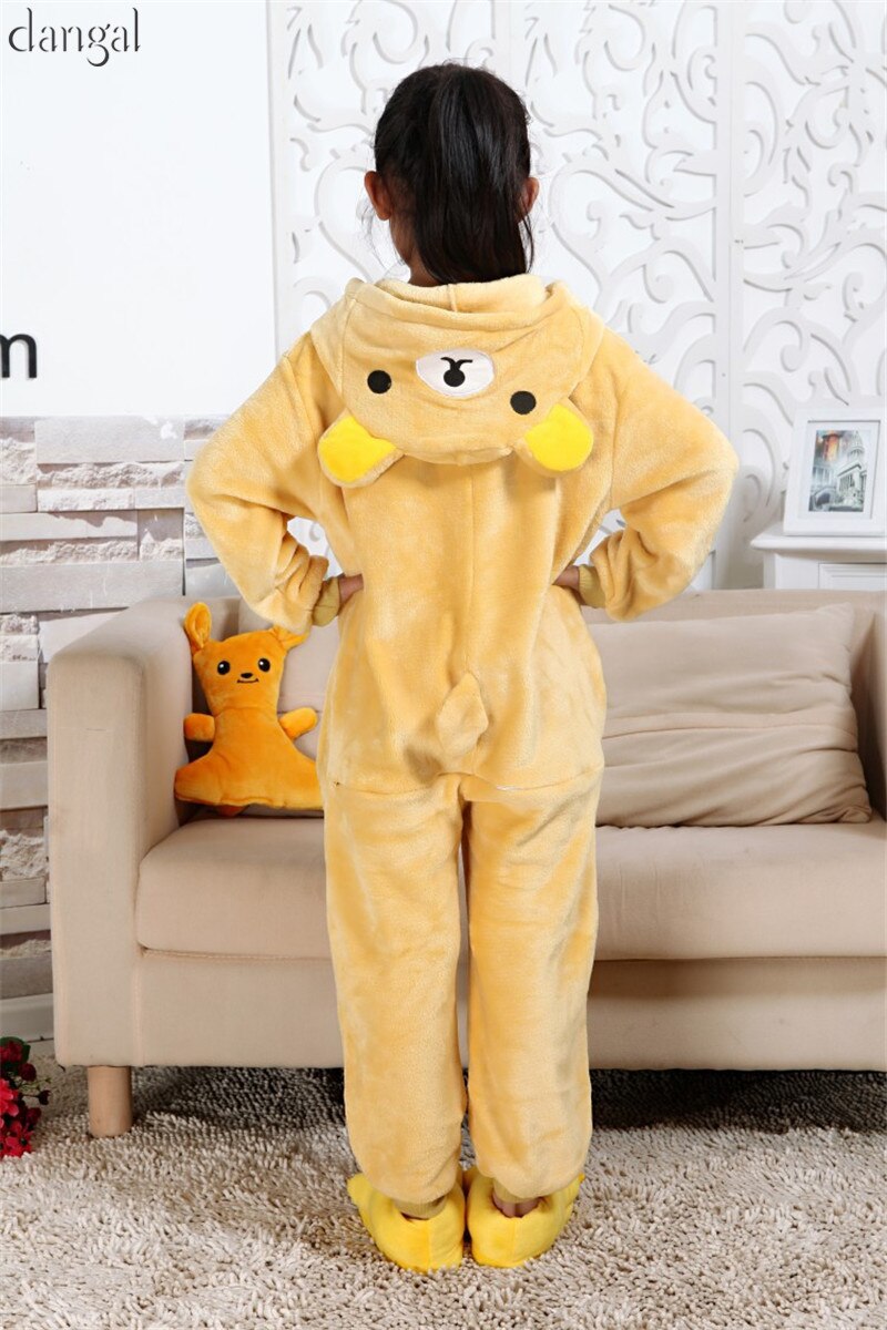 Kigurumi Bear Kigurumi Pajamas Animal One Piece Unisex Pajama kigurumi Pajama Bottoms Yellow Bear Honey Bear Onesie Warm Soft