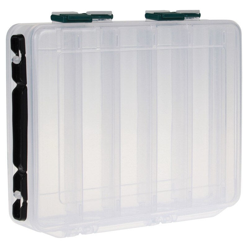 Compartments Double Sided Fishing Tackle Box Hard Plastic Clear Fishing Lure Bait Hooks Accessory Storage Case Container