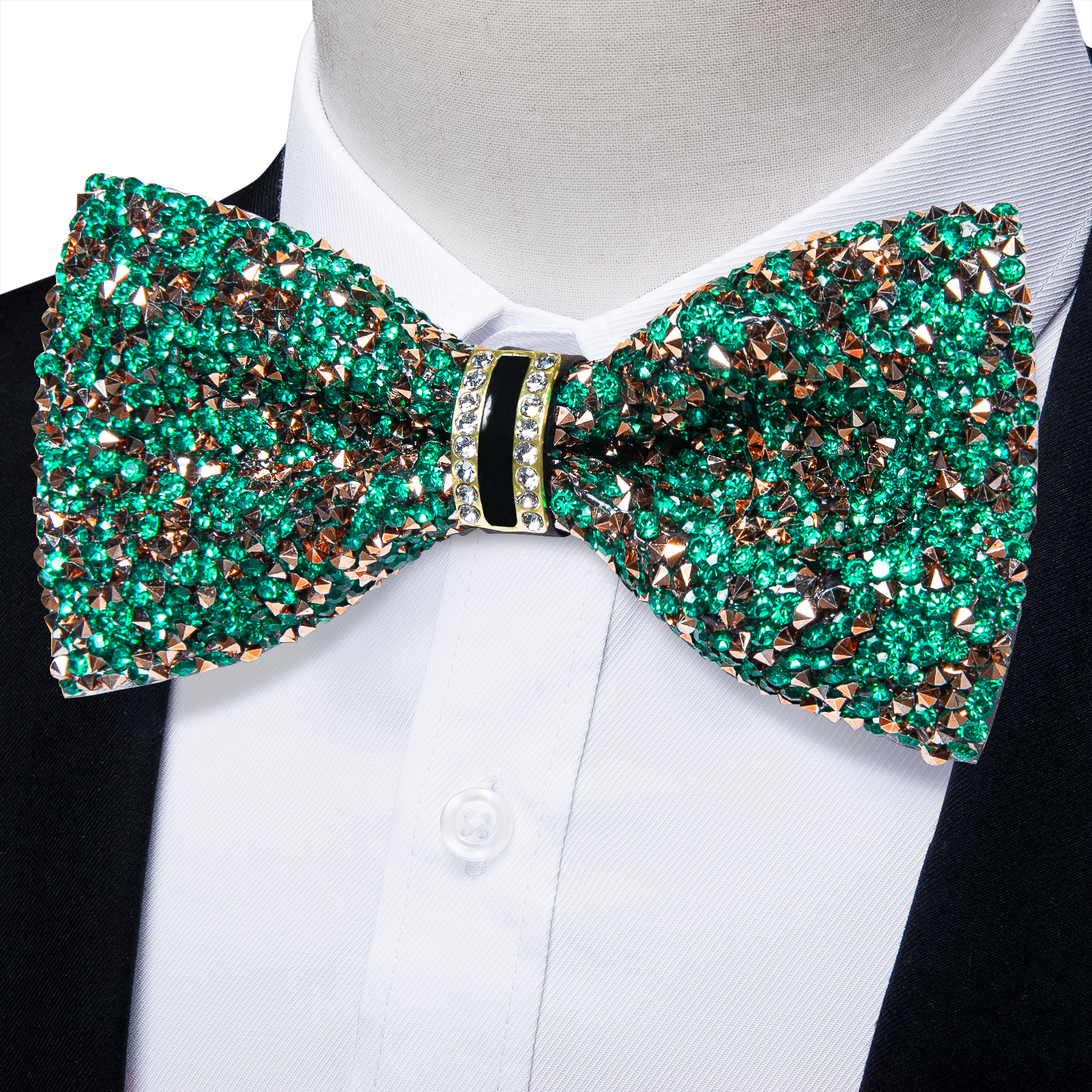 Rhinestone Bow Ties for Men Pre-tied Sequin Bowties Men with Adjustable Length, Jewel Bowknot Wedding Prom Tuxedo Accessories: Lavender