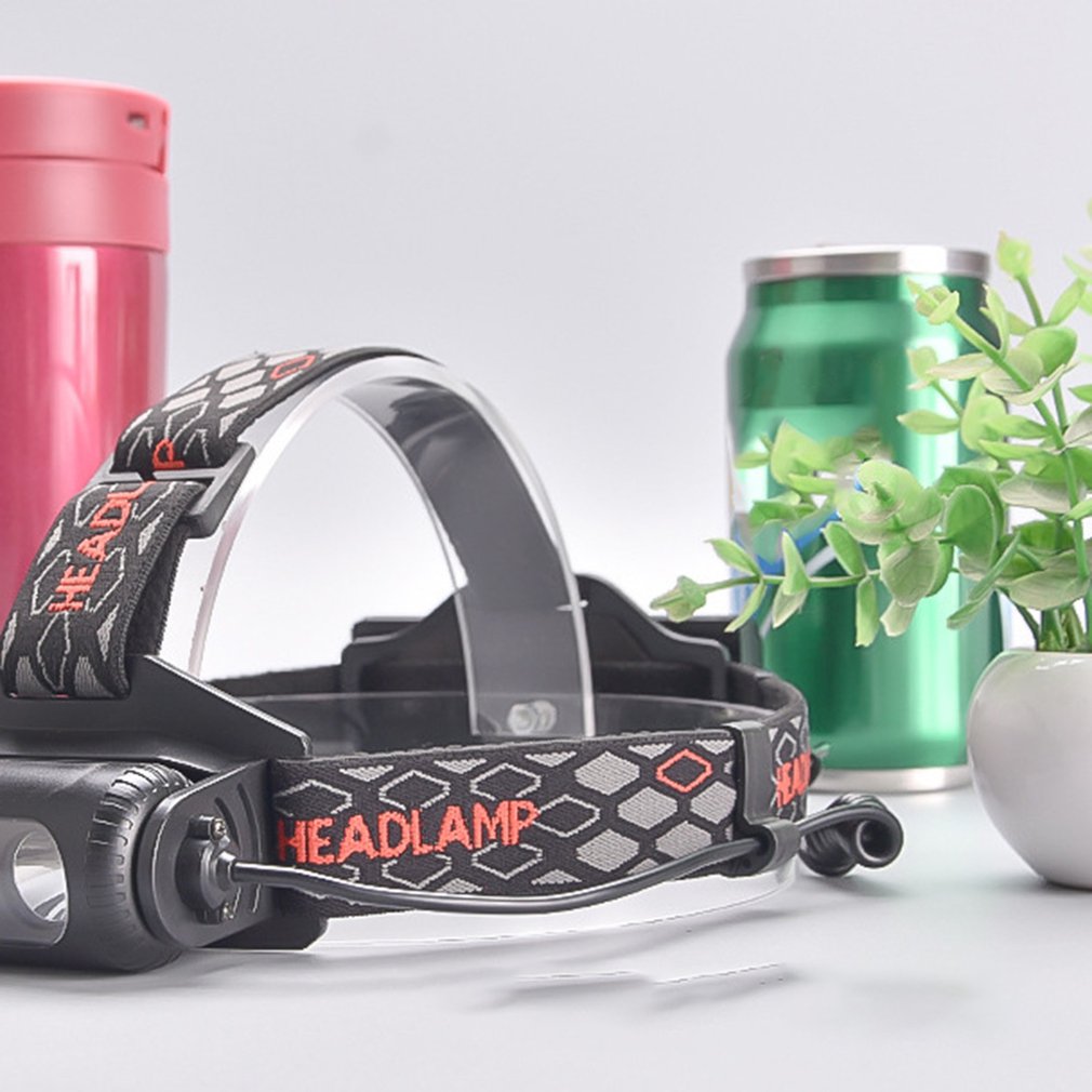 Rotating Strong Head Light White Red Green Three Light Source Multi-Function Usb Charging T6 Warning Headlights