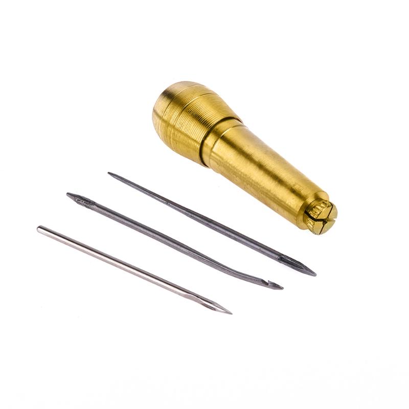 Canvas Lederen Tool Naaien Priem Hand Tool Punch Naaien Accessoires Naalden Koperen Handvat Stitcher Haak Lijn voor Leathercraft