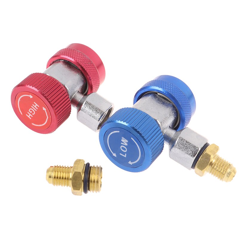 2 Stuks Auto Freon R134A Snelkoppeling Adapters Voor Airconditioning Koelmiddel