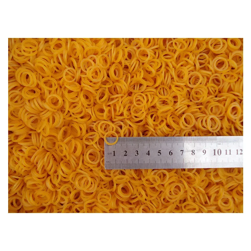 Starka elastiska gula gummiband töjbara latexringar för hemmakontor töjbart band diameter 10mm-60mm bredd 1.5mm: Guld- / 1m