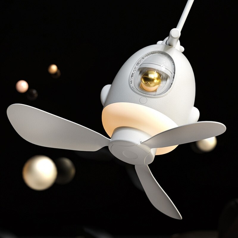 Small Ceiling Fan Portable USB Powered Hanging Fan Night Light Outdoor Students Mini Suspended Air Circulation Cooler