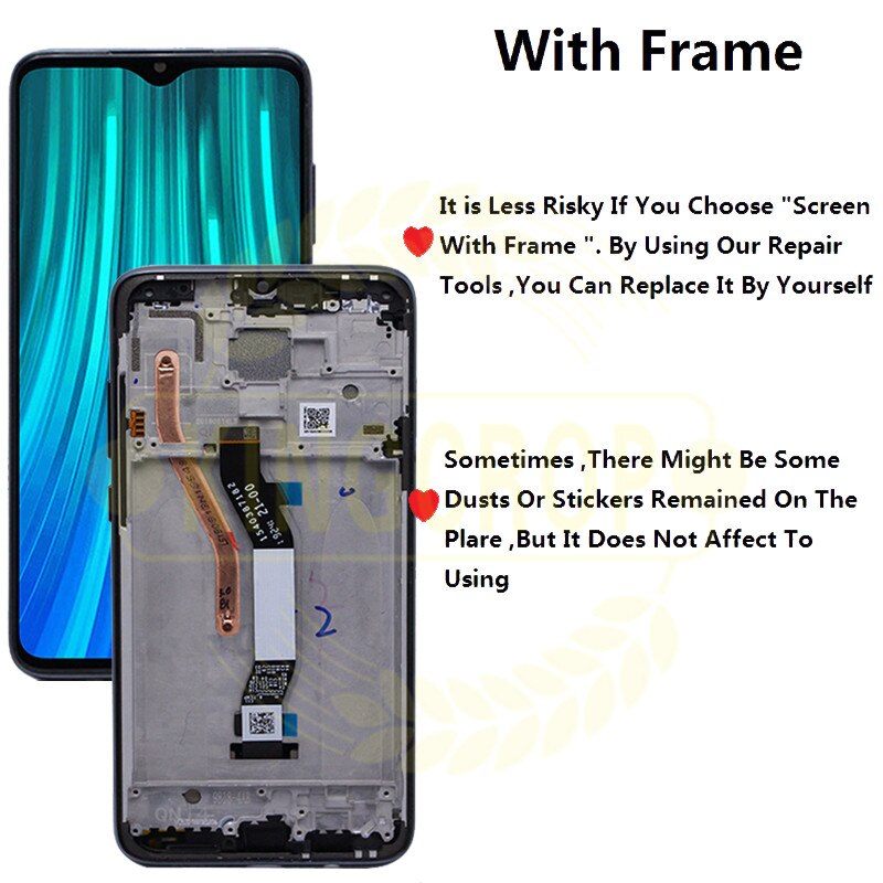 For Xiaomi Redmi Note 8 Pro LCD note8 pro M1906G7I Display Touch Screen Replacement For Redmi Note 8 LCD M1908C3JH Digitizer