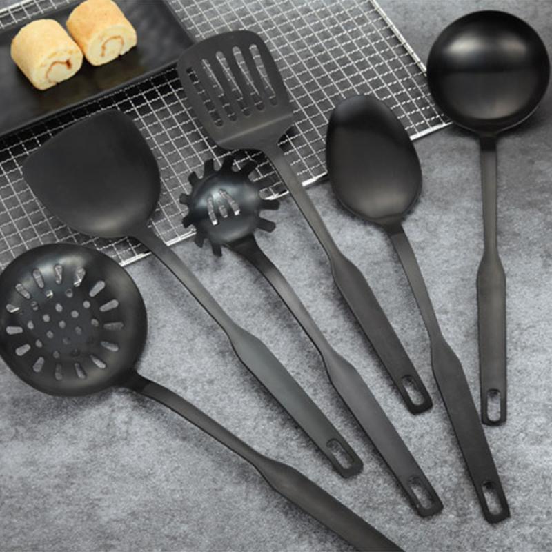 Serving Spoon Kitchen Non-stick Kitchenware Set Hanging Hole Cooking Tools Portable Stainless Steel Home Restaurant Spatula