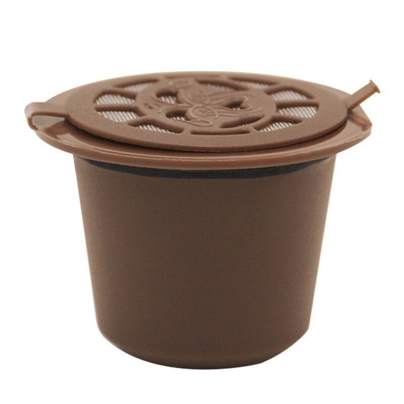 3 pces filtro de café 20ml reutilizável recarregável café cápsula filtros para nespresso com colher escova acessórios de cozinha: coffee 1pcs