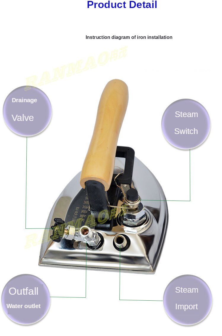 Dry cleaner steam iron high temperature iron clothing iron curtain shop ironing washing equipment laundry equipment steam iron