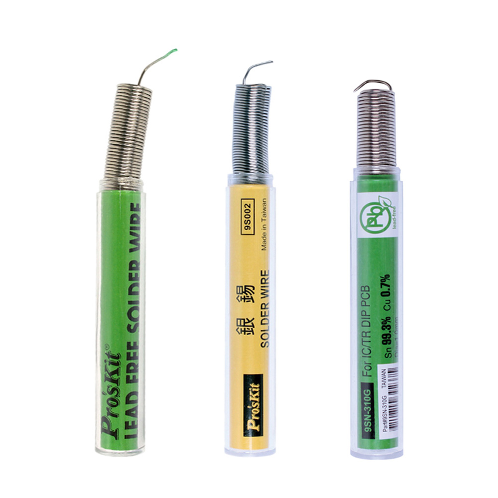 Pro'skit Loodvrij Solderen Soldeer Tin Pen 1.0Mm 0.8Mm Soldeer Tube Dispenser Gratis Schoonmaak Lassen Reparatie tin Draad