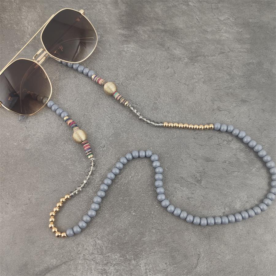 Handmade Wooden Beads Eyewears Chains Black Beaded Sunglass Eyeglass Lanyards Cord Holder Glasses Ropes For mask