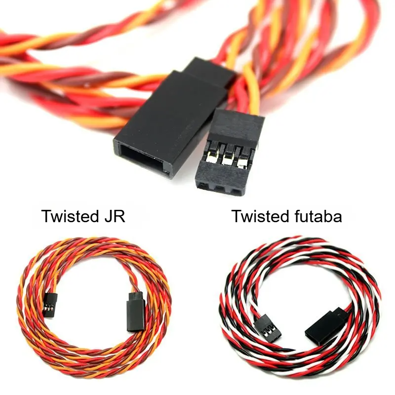 22AWG 60-adriges gedrehtes Servo-Verlängerungskabel (10 Stück) Stecker auf Buchse für RC-Modelle ESCs Anti-Interferenz-Kabel
